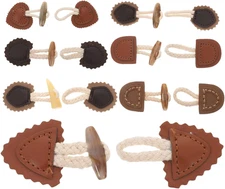 7 Pairs Toggle Buttons for Coats, Vintage Resin Horn Buttons Sewing Leather Togg