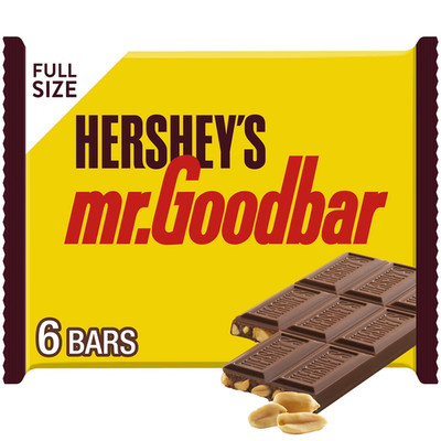 Mr. Goodbar Chocolate with Peanuts, Full Size Candy Bars, 1.75-Ounce (36 Count)