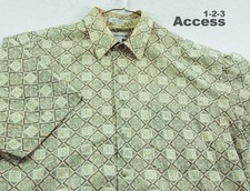 Pierre Cardin Men's shirt short sleeve w/collar Button up Act L Flat 21 ''