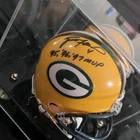Brett Favre signed Packers Mini Helmet “95 96 97 MVP” Inscribed Player Hologram