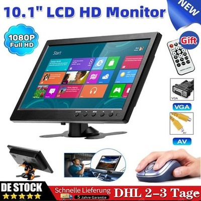 10.1 Zoll CCTV HD Display Bildschirm PC Auto Monitor BNC VGA AV HDMI + Speaker
