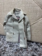 *VINTAGE BARBIE 1961 OPEN ROAD  #985 KHAKI COAT-