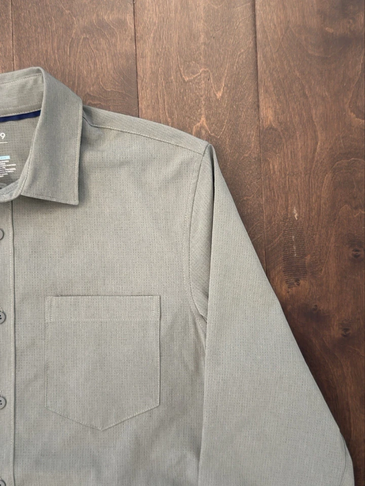 Camisa Apt 9 Calce Ajustado Rendimiento Para Hombres S Verde Manga Larga Elastizada Secado Rápido Nueva Con Etiquetas Foto 4 de 4