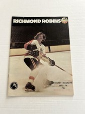 RICHMOND ROBINS AHL 1973-1974 Home Program Magazine Hershey Bears