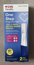 HEALTH ONE STEP PREGNANCY TEST 2 TEST STICK LOT OF EXP-2027-09-30