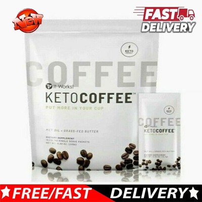 It Works Keto Coffee 15 Packets with MCT Oil New And Improved Factory Sealed New