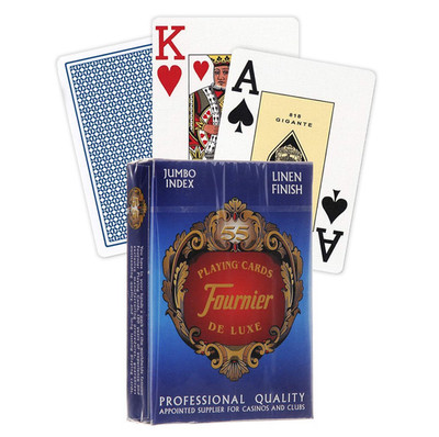 Fournier 818 Poker Spielkarten Leinen Jumbo Index Blau Casino