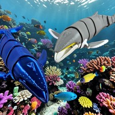 Impreso en 3D Articulado 10" Océano Jorobado Ballena Inquieto Vida Marina