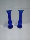 Colbolt Blue Vintage Glass Vase Made In Italy Hand Blown