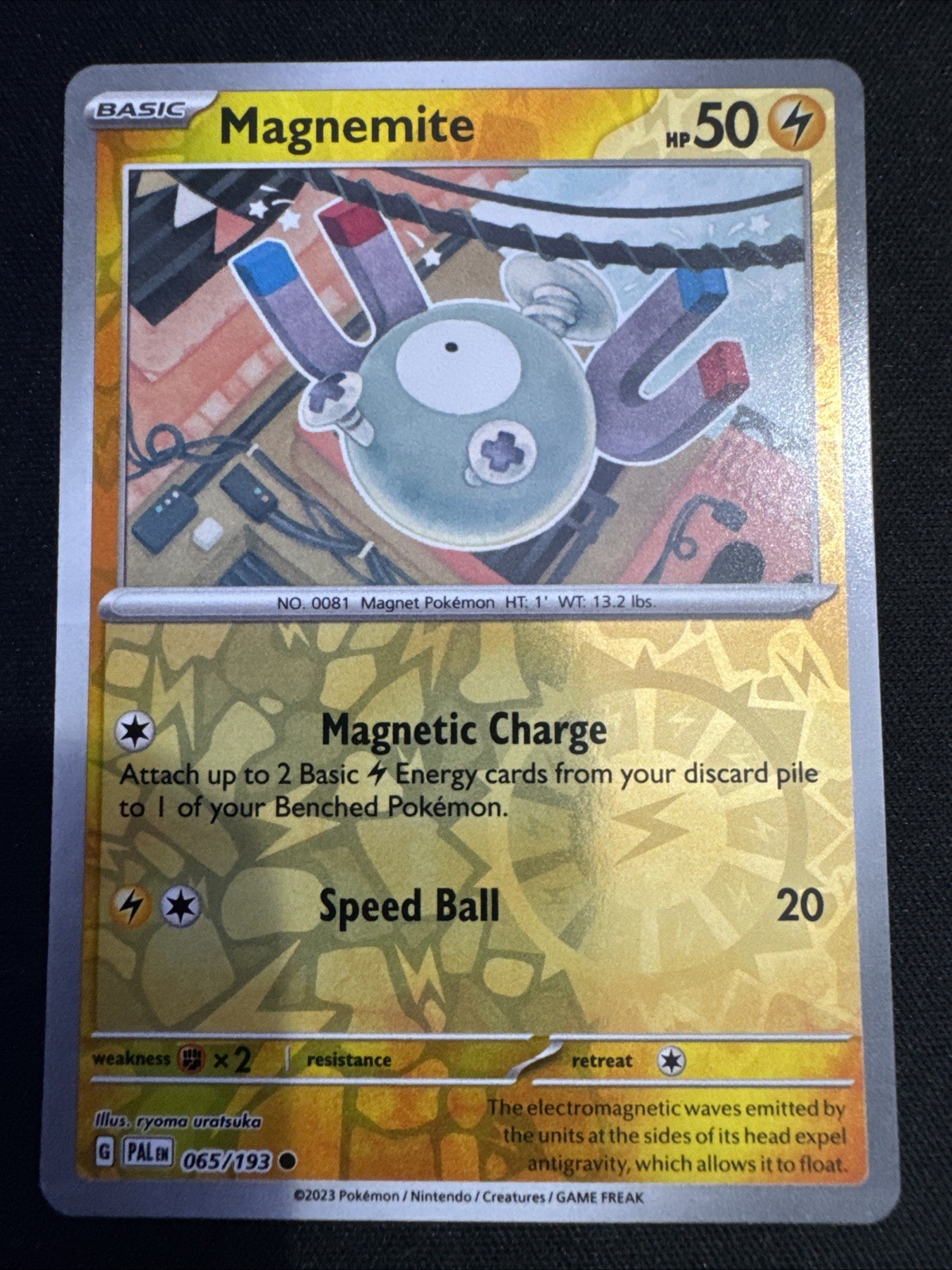 Pokemon TCG Magnemite 65/193 Paldea Evolved SV2 Reverse Holo NM