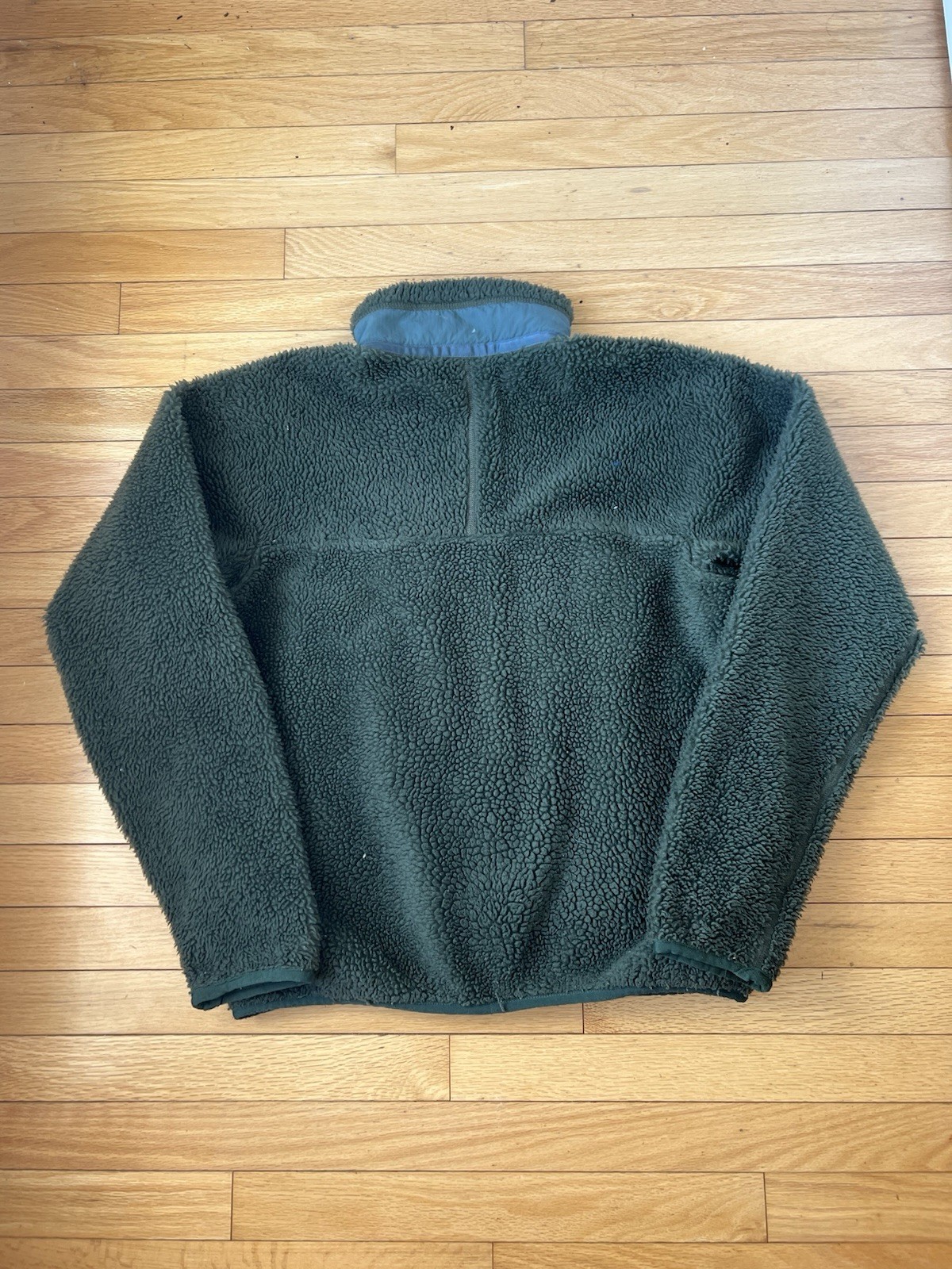 Vintage Patagonia Retro-X Deep Pile Fleece Jacket 2000 Green Size Medium USA thumbnail 5