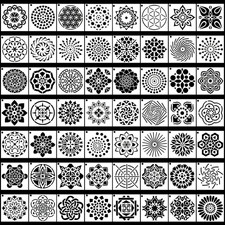 Mandala Stencils, 56 Pack Mandala Dot Painting Stencils for DIY Rock Art Project