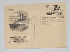 1972 US FDC Postcard Tourism Year of the Americas 6¢ Postage MONUMENT VALLEY