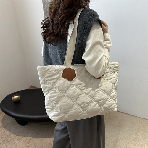 Tote Bag Cotton Large Capacity Casual Shoulder For Daily Use - Picture 3 of 11
