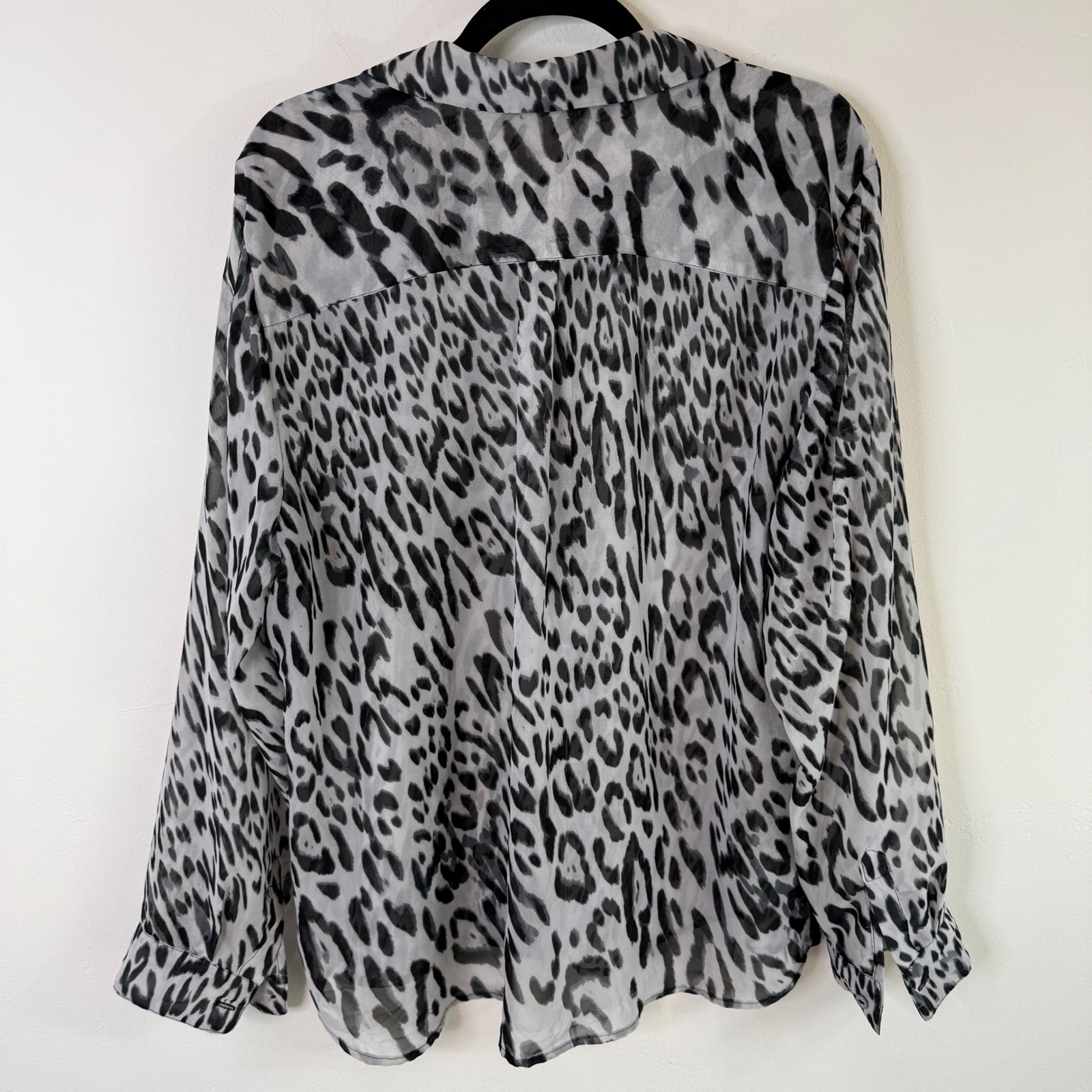 Chico's Leopard Print Sheer Button Down Blouse Si… - image 7