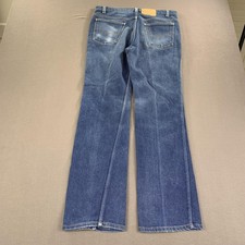 Vintage Levis 517 Bootcut Jeans Mens 36x34 Blue Denim Mid Rise USA 70s Brown Tab
