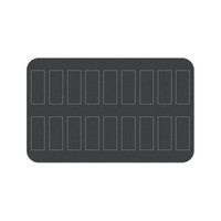 HSMELS040 - 40 Mm Half-Size Schaumstoffeinlage Mit 18 Ausstanzungen
