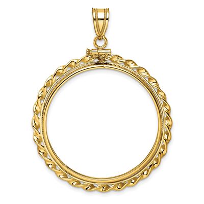 1982-2000 100 Yuan China 1 oz Panda Screw Top Wide Wire Coin Bezel in 14k Gold