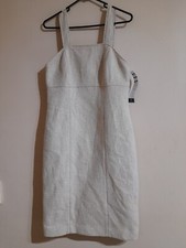 PIA DU PRADAL WOMENS ELEGANT DESIGN A-LINE DRESS SIZE 3/10 BEIGE/GOLD...