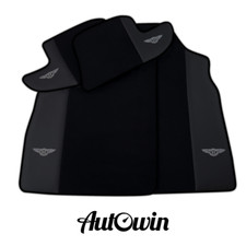 AutoWin Brand Black Floor Mats for Bentley Continental GT 2011-2018 Black Trim