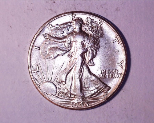 1945 WALKING LIBERTY "SILVER" HALF DOLLAR   XF  **604-5