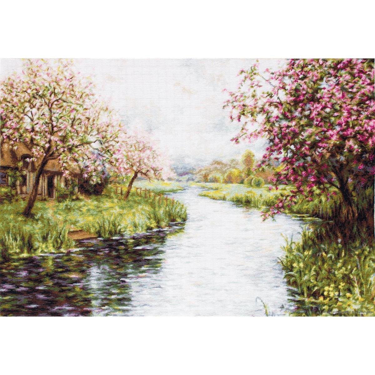 Luca-S counted Cross Stitch kit ""Spring Landscape"", 66,5x45cm, DIY