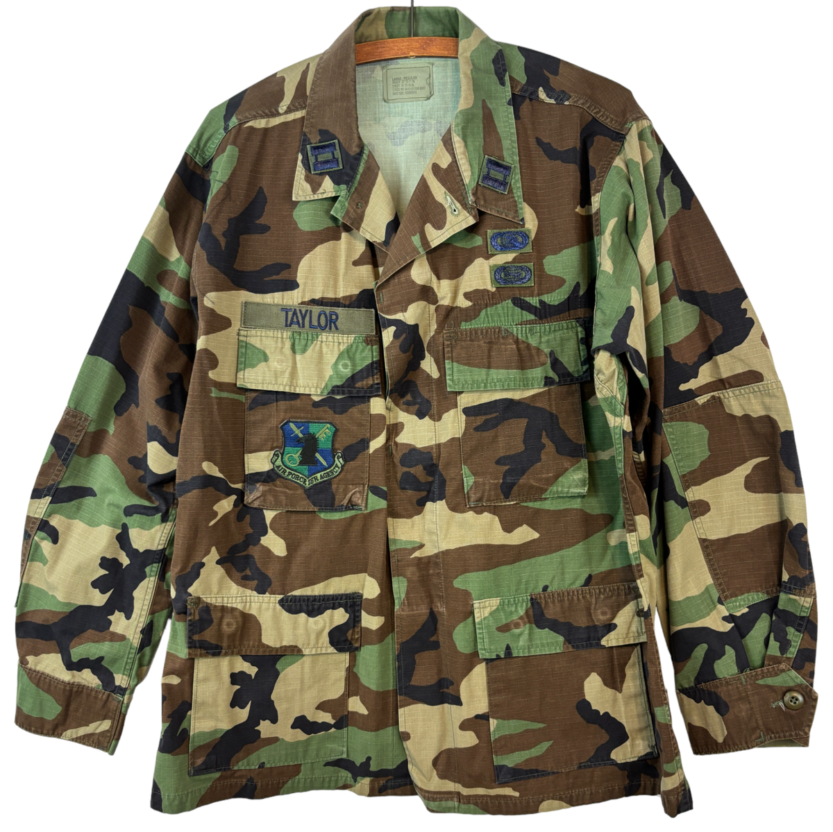 US Air Force Men's L Combat Uniform Military Jacket Tactical ISR Agency  Badge