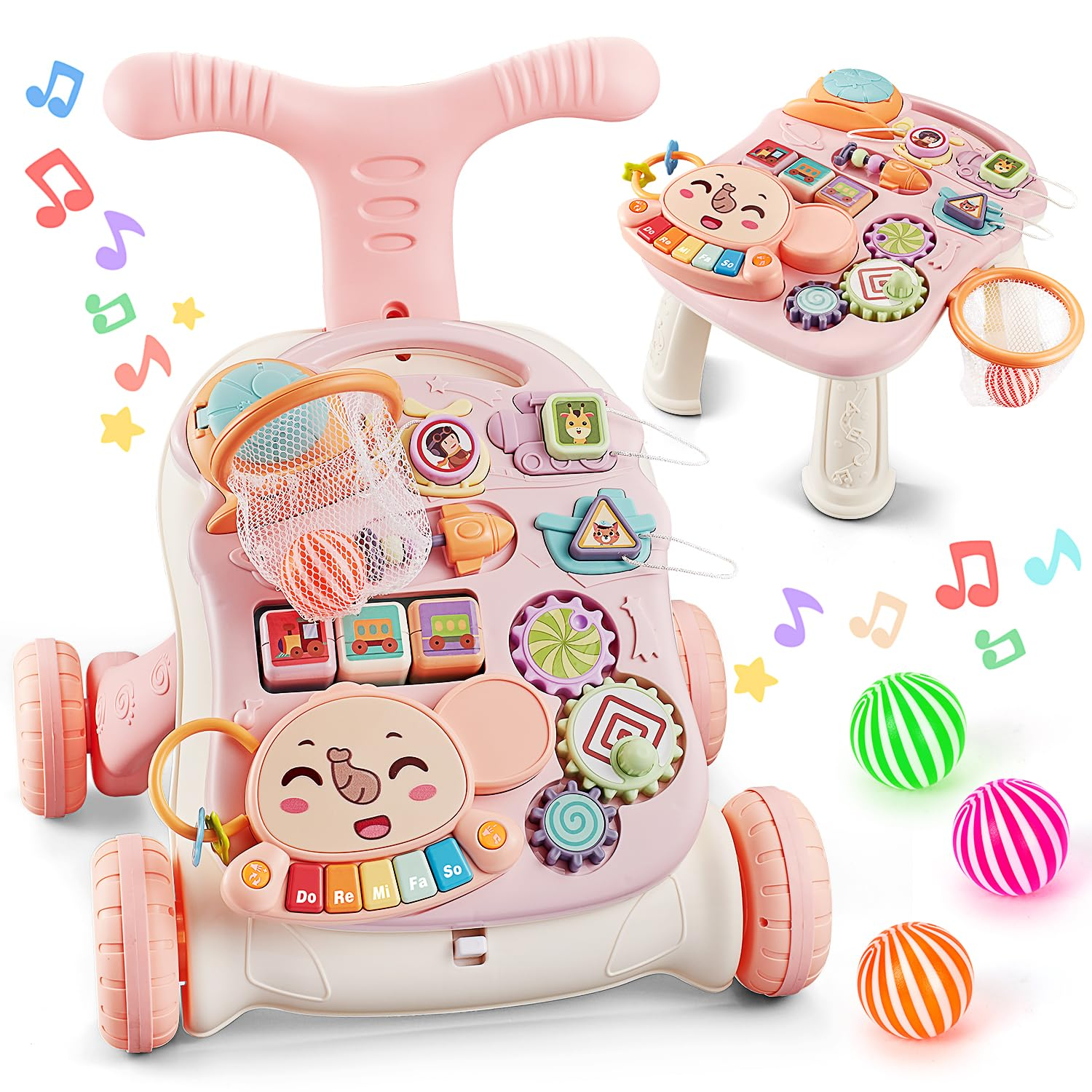3-3 in-1 Baby Push Walker Sit to Stand
