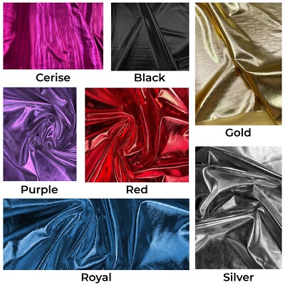 Metallic Lycra Stretch Stoff 4-fach Spandex Glanzfolie Elasthan Tanz & Kostüm