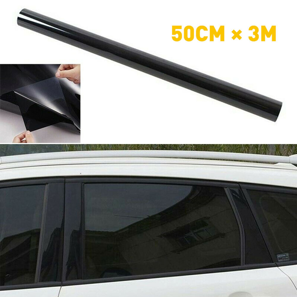 300 x 50cm Light Smoke Black Tint Film for Car Headlights & Tail Lights with Squeegee