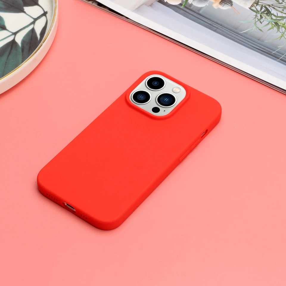Funda de teléfono delgada ligera suave de silicona para iPhone 15 Pro Max 14 13 12 11 8 7 Foto 4 de 4