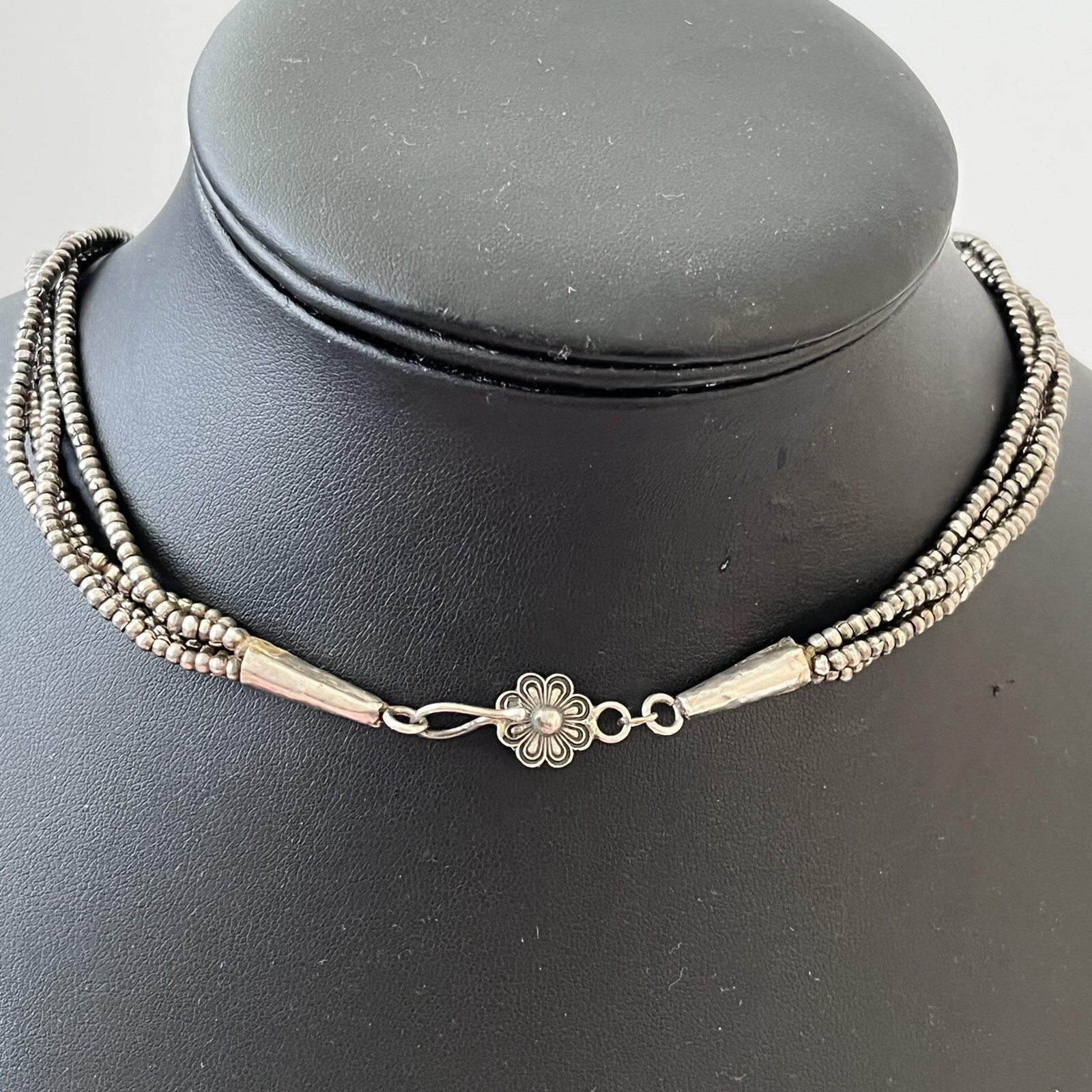 Unique Modernist Solid Sterling Silver Necklace A… - image 9