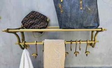 Rack French Luggage Rack Train 24'' Wall Mounted Rack vintage luxury