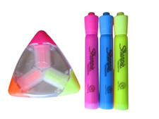 Sharpie Smear Guard Chisel Tip Highlighter  Tri-Tip 3-Color Triangle