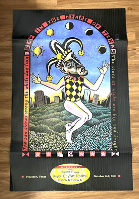 BAYOU CITY ART Festival 40th Downtown Houston October 2011 Poster Kreg Yingst