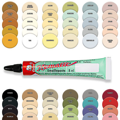 Remalle Emaille-Paste Emaillelack Reparaturlack Lack in vielen Farben je 8 ml 