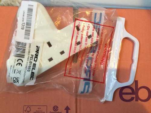 Adaptador de enchufe de 3 vías sin conmutar Pro elec 13 A, pl14984 - Imagen 4 de 4