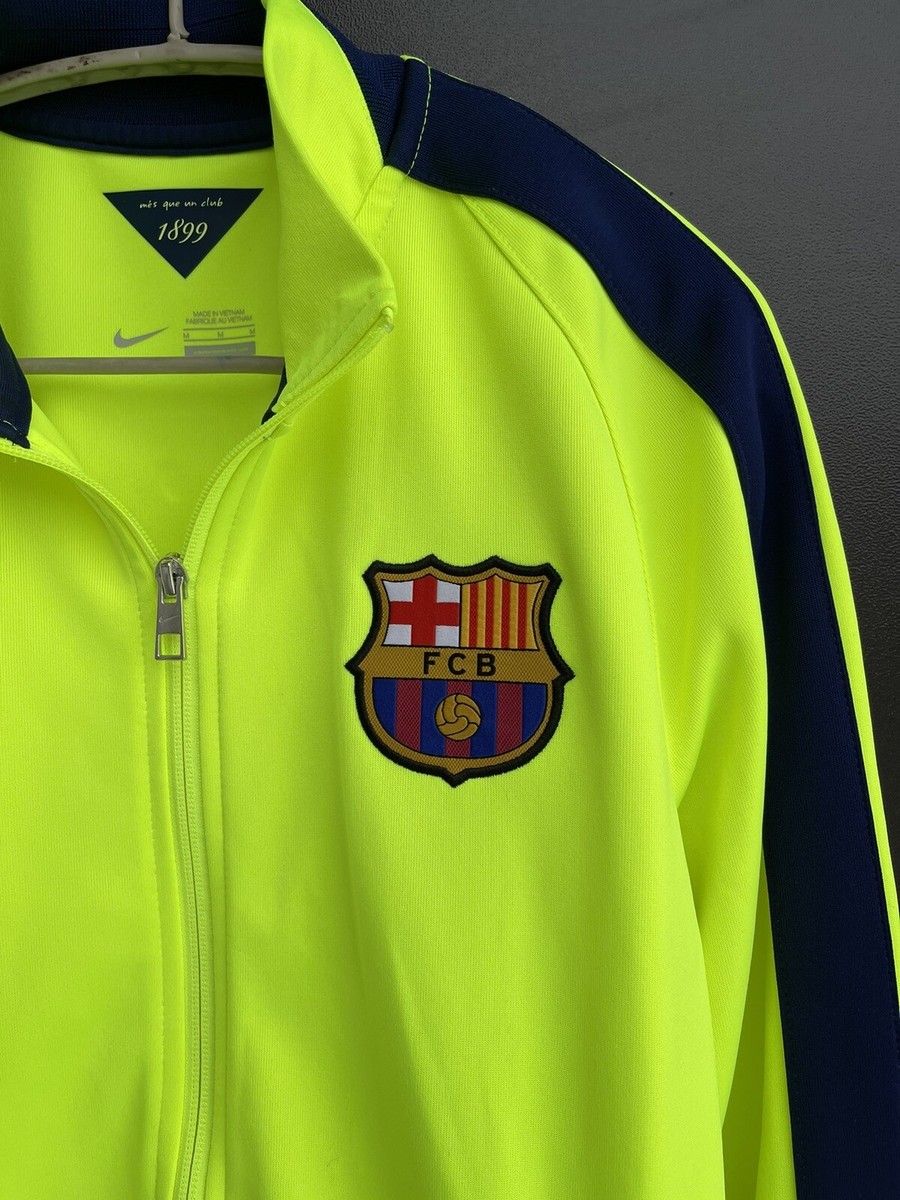 Nike FC Barcelona Men's Track Jacket Sz M Full Zip Up Barca Nike FC Barcelona Men's Track Jacket Sz M Full Zip Up Barca