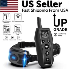 650 YD Remote Dog Training Shock Collar Waterproof For Small Medium Large Dogs