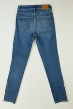 Levi's 26X28 Women's 721 High Rise Skinny Ankle Zip Blue Denim Premium Jeans