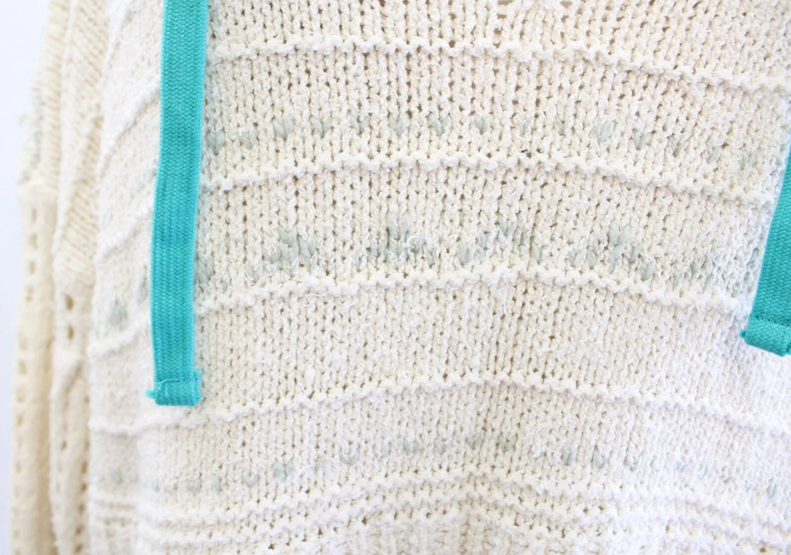 OFF WHITE Maglione con cappuccio all'uncinetto Free People One That I Want nuovo con etichette taglia M