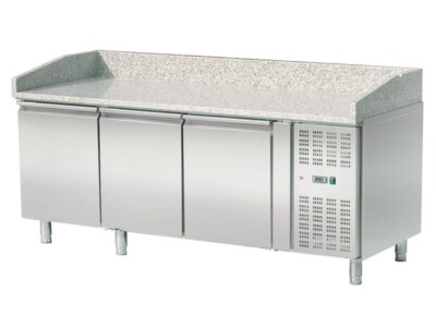 Gastro Pizzakühltisch Saladette Kühltisch Edelstahl 2025x800x860mm 580 Liter NEU