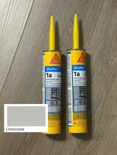 2 Pack Sikaflex 1A Polyurethane Construction Sealant, Limestone, In Date