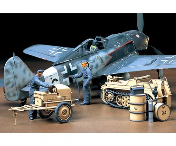 Modellbau Tamiya 1:48 Dt. Kettkrad M. StarthilfegeräT Plastik 300032533-image