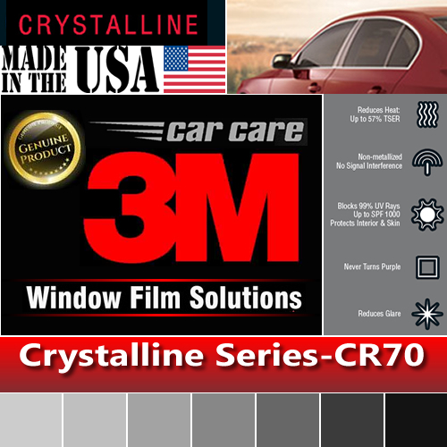 3M Window Film Crystalline 70 VLT Automotive Solar Tint Multi Size