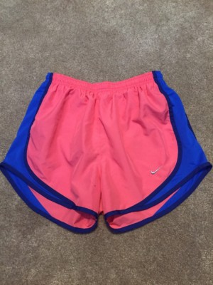 pink and blue nike shorts