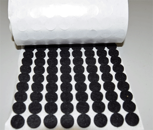 Black Felt Bumpers On A Roll 1/2" Diameter and 1/8" Thick (1000 on a roll) - Picture 1 of 1