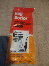 Hoover Upright TYPE C Vacuum Cleaner Bags Pack Of 4 Vac Bags NOS RUG DOCTOR