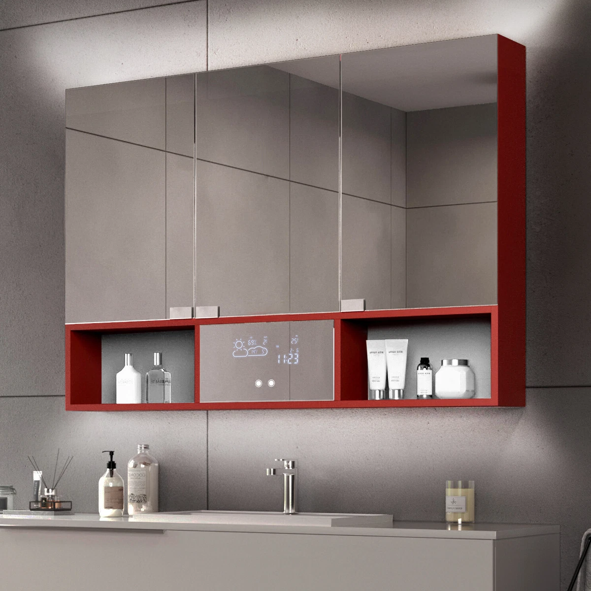 Artforma Bathroom Mirror Cabinet with LED Lights 1000x724x170 mm