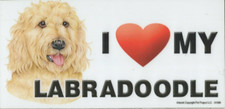 I Love My LABRADOODLE Magnet For Car Truck SUV Fridge 4 X 7 3/4 INCHES
